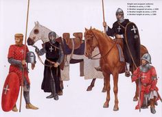 an image of knights and knights on horses