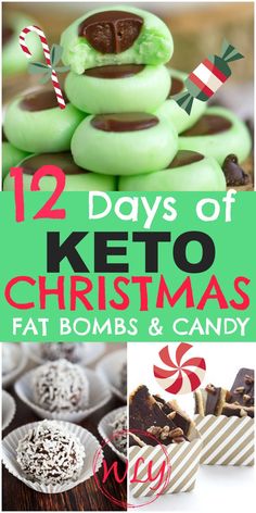 14 Low Carb Keto Treats (The Best Holiday Keto Sweet Treats) Keto Sweet Treats, Keto Christmas Desserts, Dolce Poche Calorie, Low Carb Holiday Recipes, Low Carb Candy, Keto Holiday Recipes, Keto Christmas Cookies, Low Carb Holiday, Keto Holiday