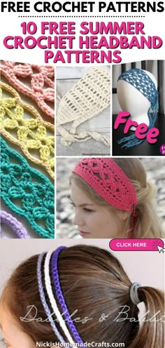 crochet headband patterns for girls and boys