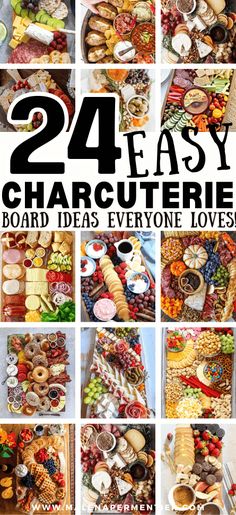 24 Easy Charcuterie Board Ideas To Make For Every Occasion Simple Snack Charcuterie Board, Charcuterie Board Picky Eater, Evening Charcuterie Board, Main Course Charcuterie Board Ideas, Charcuterie Boards Themes, Charcuterie Board Sweet And Savory, Chacourtie Board Ideas, Charcuterie Board Game Day, Super Bowl Charcuterie Boards