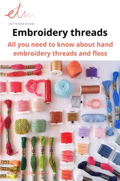 there are many threads and spools on the cover of an article about embroidery