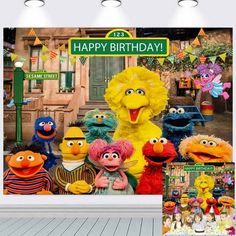 the sesame street characters are celebrating their birthday