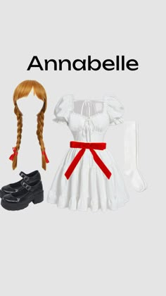 Annabelle Halloween Costume, Annabelle Costume, Annabelle Halloween, Fun Halloween Outfits, Mom Costumes, Cute Group Halloween Costumes, Cheap Halloween Costumes