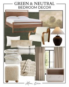 green and neutral bedroom decor is featured in this post - it - yourself photo book