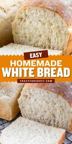 Looking for an easy bread recipe? This Easy Homemade White Bread uses just a few ingredients, including flour, yeast, milk, and butter, to create two soft loaves that are perfect for sandwiches or to enjoy it on its own! Beginners Bread Recipe, Best Homemade Bread Recipe, Homemade White Bread, White Bread Recipe, Homemade Bread Recipes Easy, Homemade Bread Easy, Bread Easy, Loaf Recipes, Delicious Sandwiches