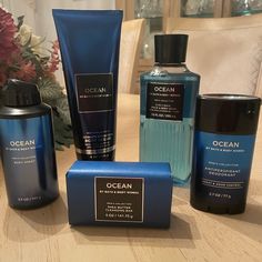 This Collection Includes Cleansing Bar 5 Oz Body Cream 8 Oz Body Spray 3.7 Oz Antiperspirant Deodorant 2.7 Oz 3-In1 Hair, Face And Body Wash 10 Oz Fragrance Notes: Blue Cypress, Vetiver And Coastal Air. Teen Skincare Routine, Blue Cypress, Bath N Body Works, Best Fragrance For Men, Skin Care Routine Order, Clary Sage Essential Oil, Gift Box For Men, Mens Grooming Kit, Spray Lotion