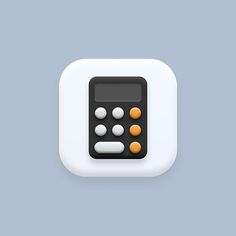 a calculator icon on a gray and white background with space for your text