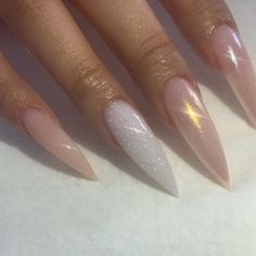 Nails With White, Pointed Nails, Music Playing, Blush Nails, Soft Nails, Chic Nails