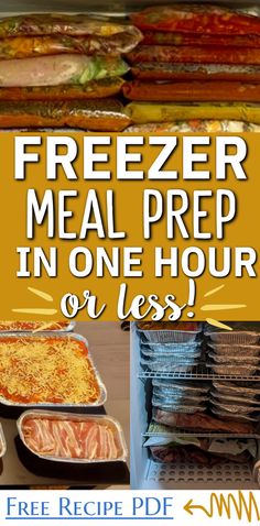 freezer meal prep in one hour or less