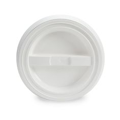 an empty white plastic bowl on a white background with clippings to the bottom