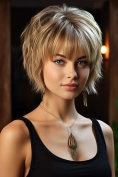 79 Modern Short Shag Haircuts To Rock In 2024 Modern Short Shag, Short Shaggy Haircuts, Short Shag Haircuts, Shaggy Short Hair, Short Shag Hairstyles, Shag Haircuts, Short Shag, Chin Length Hair, Curly Pixie