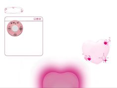 an image of a pink heart shaped object in front of a white screen with the word love on it