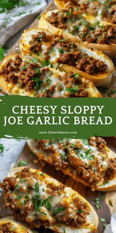 cheesy sloppy joe garlic bread is an easy and delicious appetizer that everyone will love