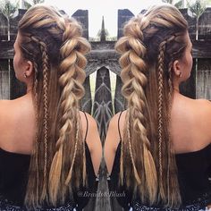 Viking Hair, Fishtail Braid, Penteado Cabelo Curto, Festival Hair, Long Braids, Box Braids Hairstyles, French Braid, Hair Dos, Pretty Hairstyles