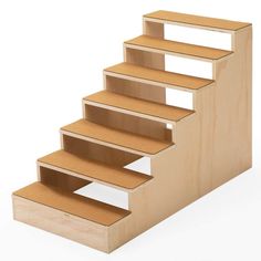 a set of stairs made out of plywood