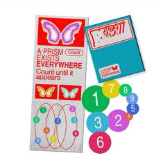 an assortment of numbers and stickers for children to use on their own crafts, such as