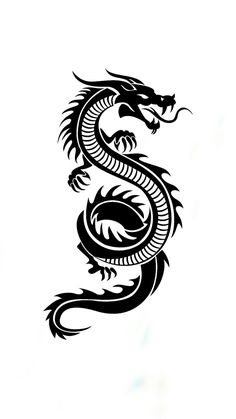 Dragon Auto Tattoo, Dragon Tattoo Drawing, Dragons Tattoo, Jagua Tattoo, Small Dragon Tattoos, Tattoo Diy, Chinese Dragon Tattoos, Kunst Tattoos, Design Dragon