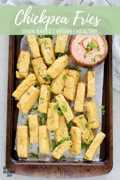 chickenpa fries on a tray with dipping sauce