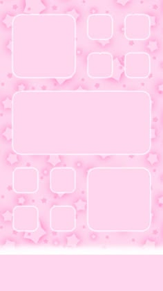 an abstract pink background with white squares and stars on the bottom right hand corner, as well as two smaller rectangles in the middle