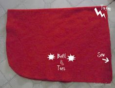 the bottom half of a red skirt with white stars on it and measurements for each piece