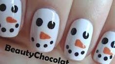 Easy snowmen Snowman Nail, Snowman Nail Art, Diy Christmas Nail Art, Christmas Nails Diy, Easy Manicure, Special Nails, Manicure Gel