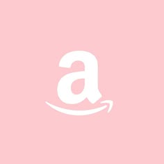 an amazon logo on a pink background with the amazon company's name in white