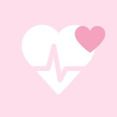 a pink heart with a heartbeat on it