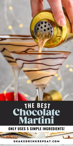 the best chocolate martini only uses 5 simple ingredients