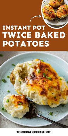 instant pot twice baked potatoes on a plate