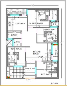 the floor plan for a two story house with an attached kitchen and living room area