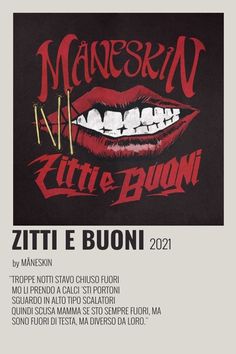 an advertisement for a concert with teeth and fangs