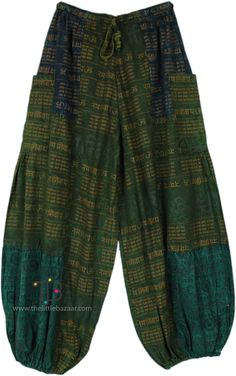 A pair of bohemian handmade hippie print balloon style harem pants.  These pants feature a mesmerizing hippie-inspired print and style that channels the free-spirited vibes of the 60s and 70s. #tlb #SplitSkirtsPants #Patchwork #JuniorPetite #bohemianfashion #Handmade #Patchworkcottonpants #hippieharempants Spring Hippie Harem Pants With Relaxed Fit, Spring Hippie Relaxed Fit Harem Pants, Hippie Relaxed Fit Harem Pants For Spring, Relaxed Fit Hippie Harem Pants For Spring, Bohemian Harem Pants With Pockets For Spring, Relaxed Fit Hippie Harem Pants With Pockets, Multicolor Hippie Harem Pants For Spring, Hippie Multicolor Harem Pants For Spring, Casual Cotton Harem Pants With Boho Print