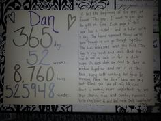 two pieces of paper with writing on them that say, dan and 657 - 699