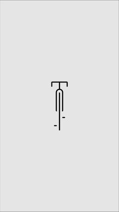 a bicycle is shown in the middle of a minimalistic image with black and white lines