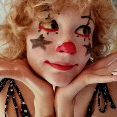 Circus Makeup Aesthetic, Simple Clown Makeup Men, Cute Clown Face Paint, Clown Makeup Male, Subtle Clown Makeup, Simple Clown Makeup, Jester Makeup