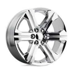 a chrome wheel on a white background