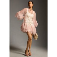 Reposhing This Item I Purchased From @Chelseainmke. Loved It, But Ready To Rotate For Something New. Questions? Leave A Comment Below! Anthropologie Tulle, Organza Mini Dress, Anthropologie Store, Pink Wedding Dresses, Dress Slip, Fantasy Gowns, Tulle Fabric, Pink Wedding, Anthropologie Dresses