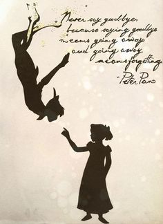 the silhouettes of two people holding hands with a quote above them