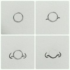 four pictures of different shapes and sizes of objects in the shape of an o - ring