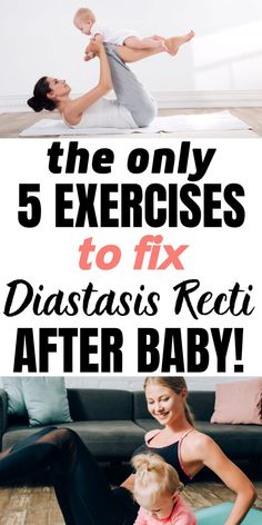 The Only 5 Exercises to Fix Diastasis Recti After Baby! Diastasis Recti While Pregnant, Diastasis Recti Exercises While Pregnant, Pregnancy Weight Lifting, Prenatal Exercises, Pregnancy Abs, Postpartum Abs, Diastasis Recti Repair, Prenatal Fitness, Postpartum Workout Plan