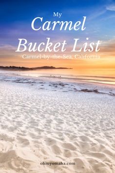 the cover of my carmel bucketet list