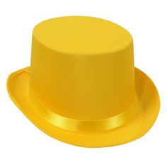 Beistle Satin Sleek Top Hat - yellow Top Hat Costume, Yellow Costume, Yellow Case, Yellow Party, Occasion Hats, Purple Cases, Cindy Lou, Velour Tops, Yellow Hat