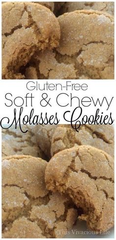 gluten free soft and chewy molasse cookies are the perfect treat