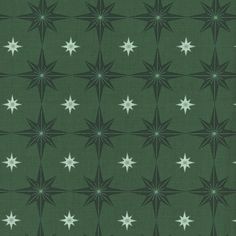 a green background with white stars on it