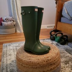 Tall Hunter Boots. These Are Not The Wide Calf. Brand New Without Box, Never Worn And Cannot Be Returned. Tall Hunter Boots, Hunter Shoes, Women Hunters, Wide Calf, Hunter Boots, Hunter Green, Rain Boots, England, London