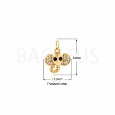 Micro-Pave Suitable for Bracelet Necklace Jewelry Making Animal Jewelry 18K Gold Filled Elephant Pendant Elephant Bracelet 13.3x14x3mm ✦Color:Gold ✦Use for:Bracelet、Earrings、Necklace、and Any why you want                    * * * * * * About Shipping * * * * * * ✦We ship the item to worldwide from China,so please pay attention to the shipping time before place the order. ✦To U.S：Through USPS need 7-15 days to arrive. ✦To Other Countries：Through China Post about need 15~30 days to arrive. ✦If you need urgent delivery can upgrade DHL express.Please Check this link:                    * * * * * * Refund policy * * * * * *  ✦Please contact us within 15 days of purchase to arrange the return of any item. We accept all return for a full refund or exchange ✦Shipping fees are not refundable unless Elephant Bracelet, Elephant Pendant, Animal Jewelry, Micro Pave, Bracelet Necklace, Necklace Jewelry, Earring Necklace, Pay Attention, Arm Band