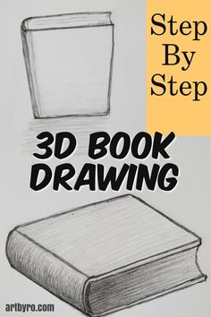 Christmas doodles 3d Book Drawing, Books On Shelf Drawing, Book Painting Easy, How To Draw An Open Book, How To Draw A Book Step By Step, 3d Pencil Drawings Step By Step, How To Draw A Book, Book Pencil Drawing, Book Drawing Easy