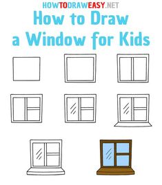 how to draw a window for kids