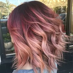 * Fall Rose .... by @colormelina_at_paisley #BEHINDTHECHAIR Red Ombre Hair, Hair Makeover, Brown Blonde Hair, Hair Inspiration Color, Grunge Hair, Hair Color Trends