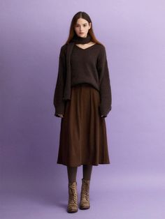 Composition : Polyester 100%Country of Origin : China Soft Japanese Fashion, Mid Size Academia Fashion, Prairie Skirt Outfit, Brown Maxi Skirt Outfit, Grannycore Fashion, Japanese Womens Fashion, Cabincore Fashion, Plus Size Cottagecore Fashion, Long Corduroy Skirt